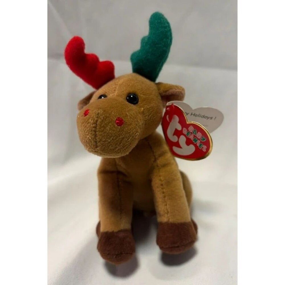 Ty Holiday Baby Beanie Babies Herald the Reindeer